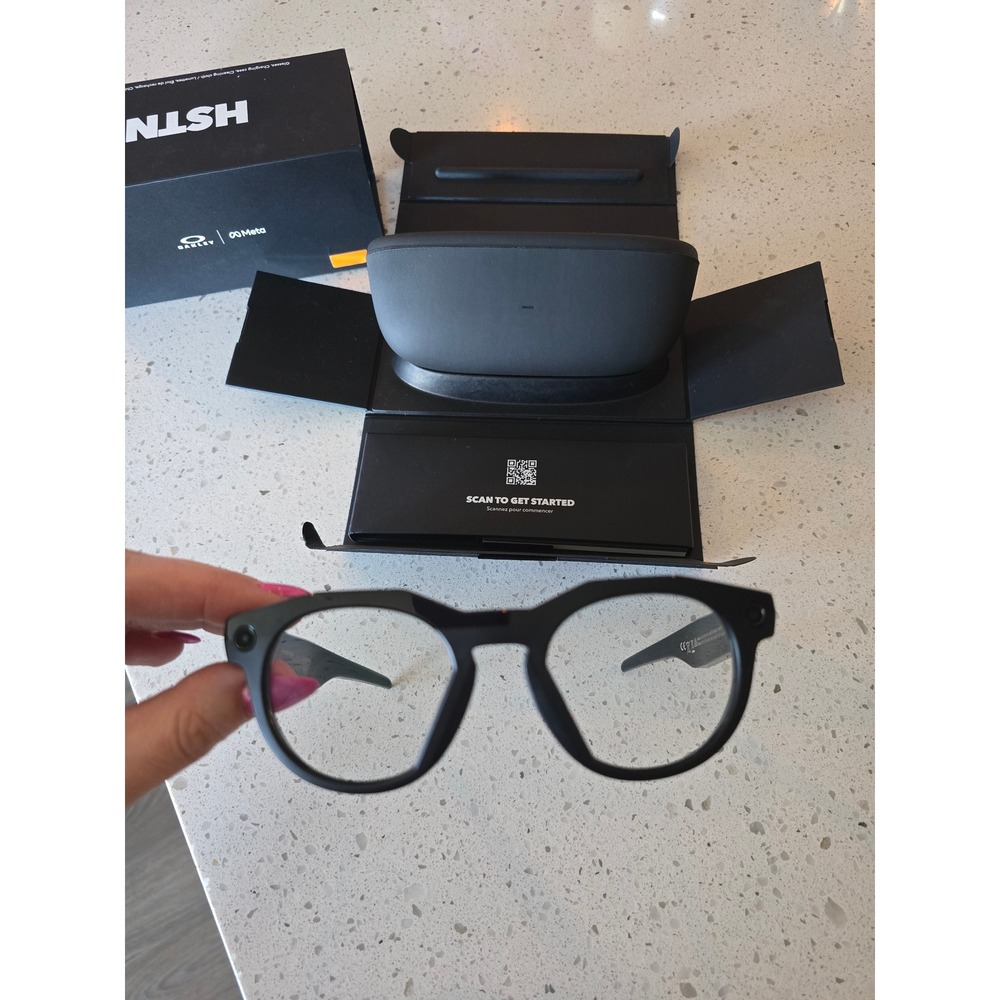 Oakley HSTN RX Polished Black Transition Meta Eyeglasses Round Frame Unisex